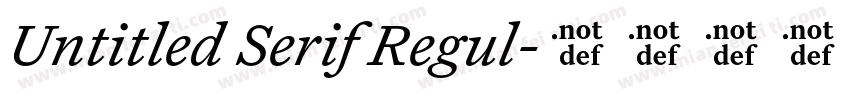 Untitled Serif Regul字体转换